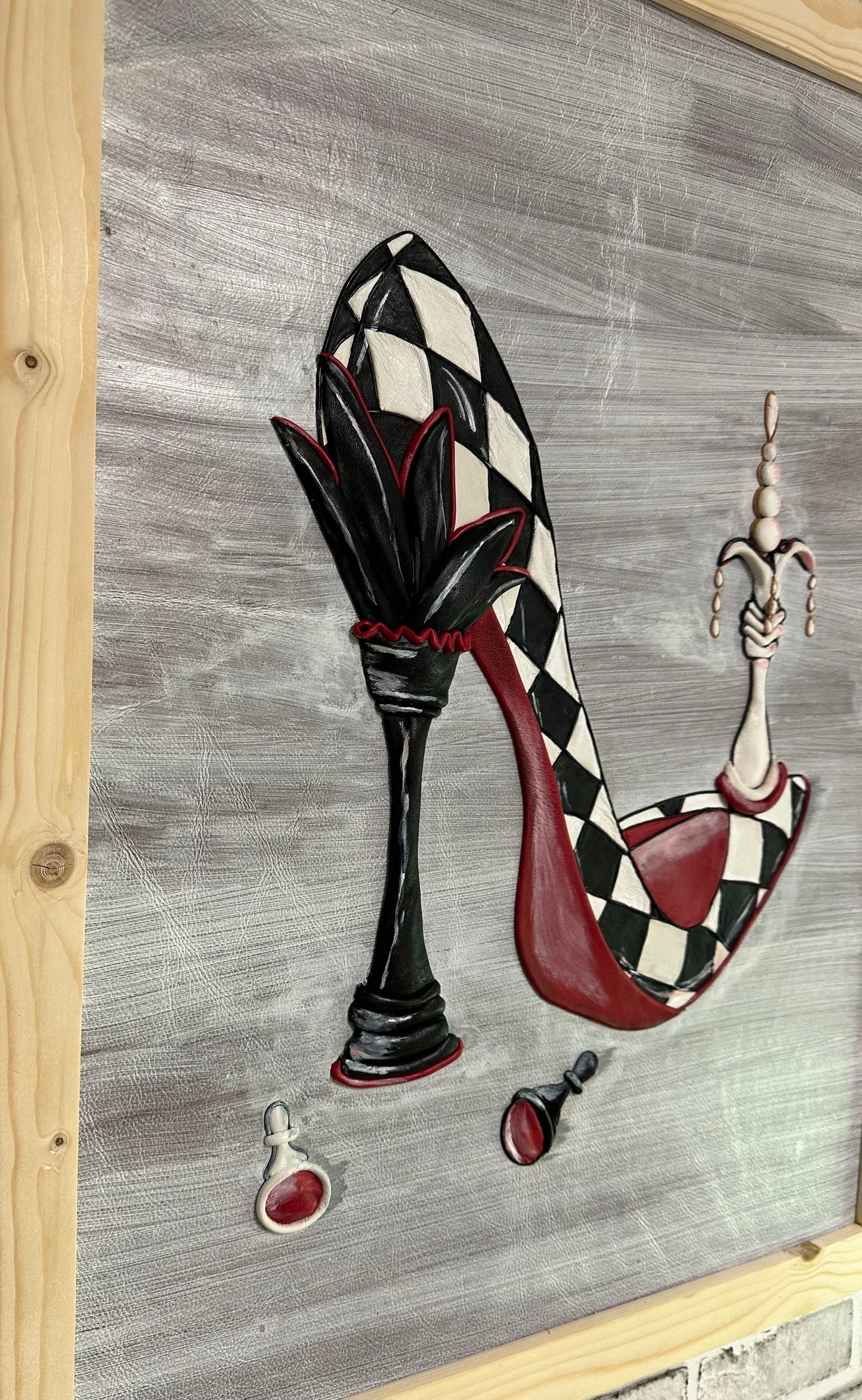 “Checkmate” Genuine Leather 3D Art
