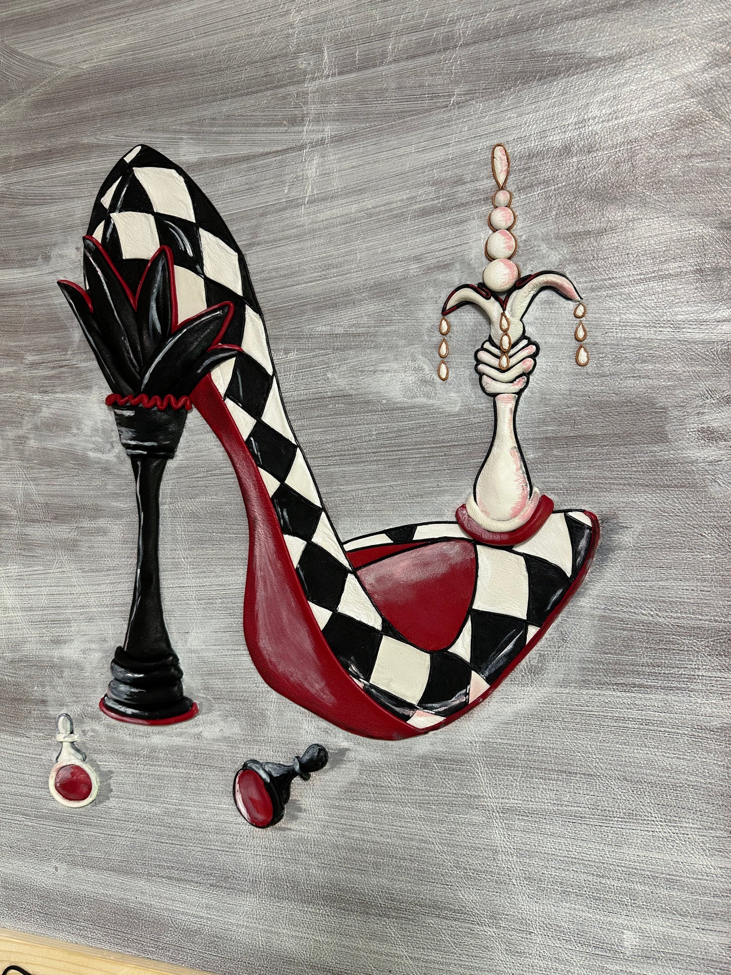 “Checkmate” Genuine Leather 3D Art