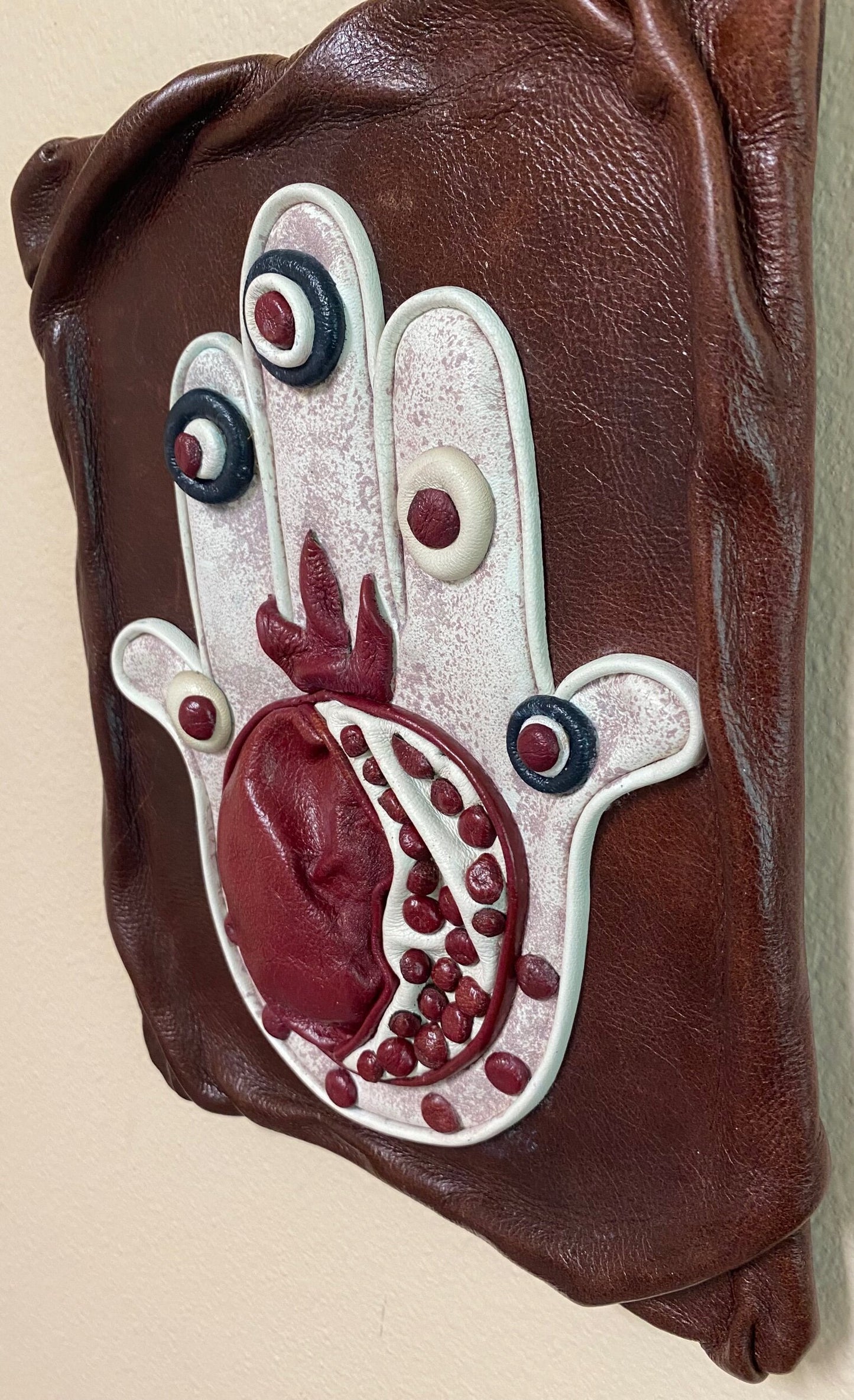 “Hamsa” Genuine Leather 3D Art