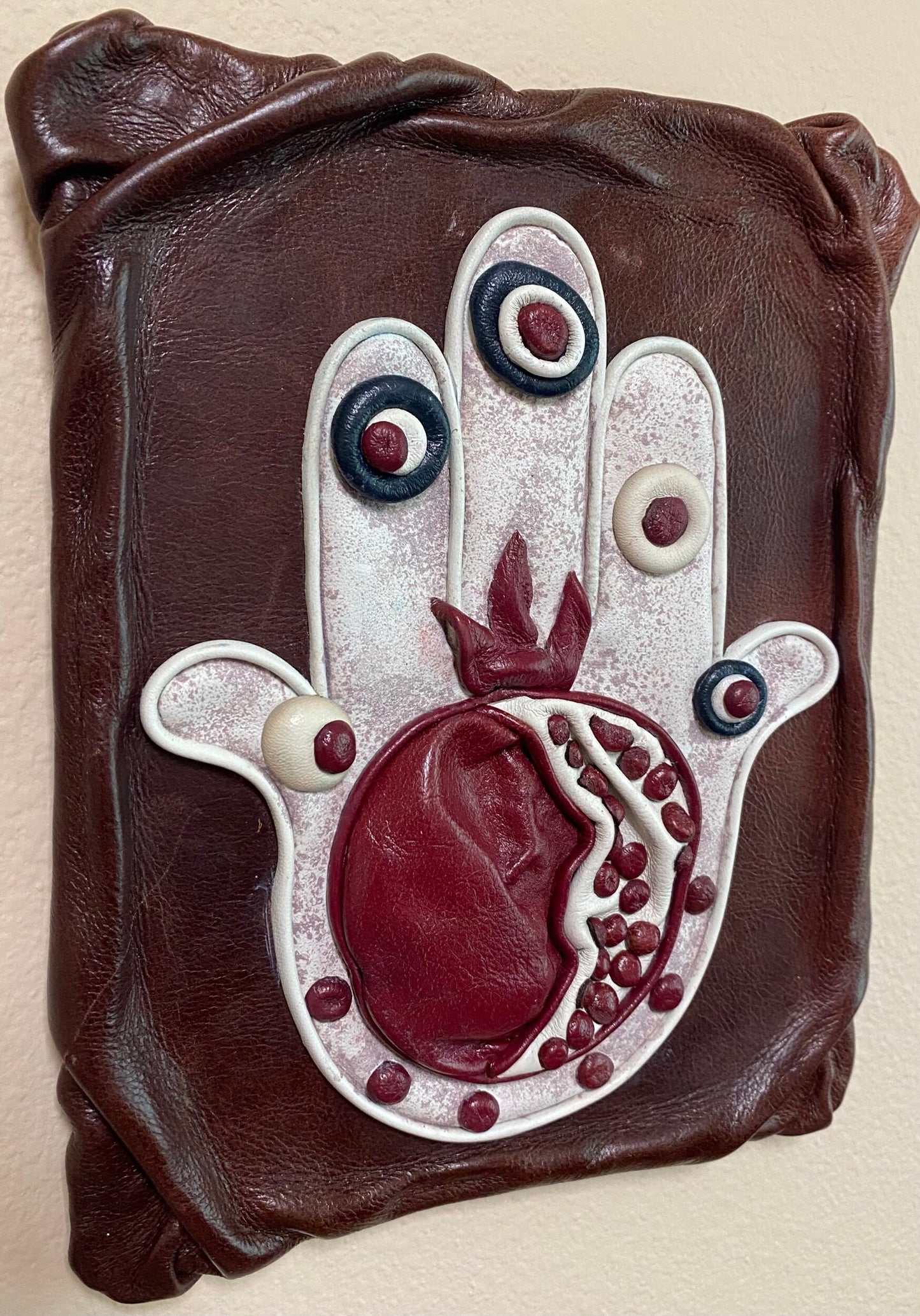 “Hamsa” Genuine Leather 3D Art