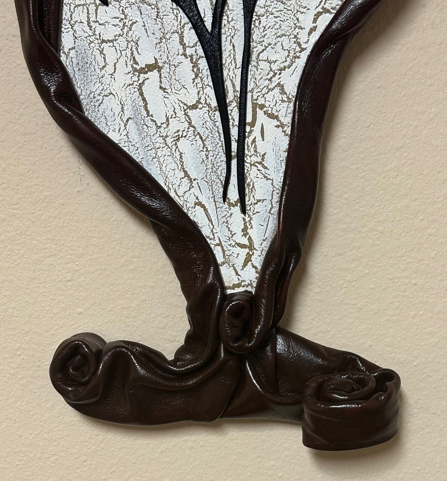 “Melting Clock” Genuine Leather 3D Art