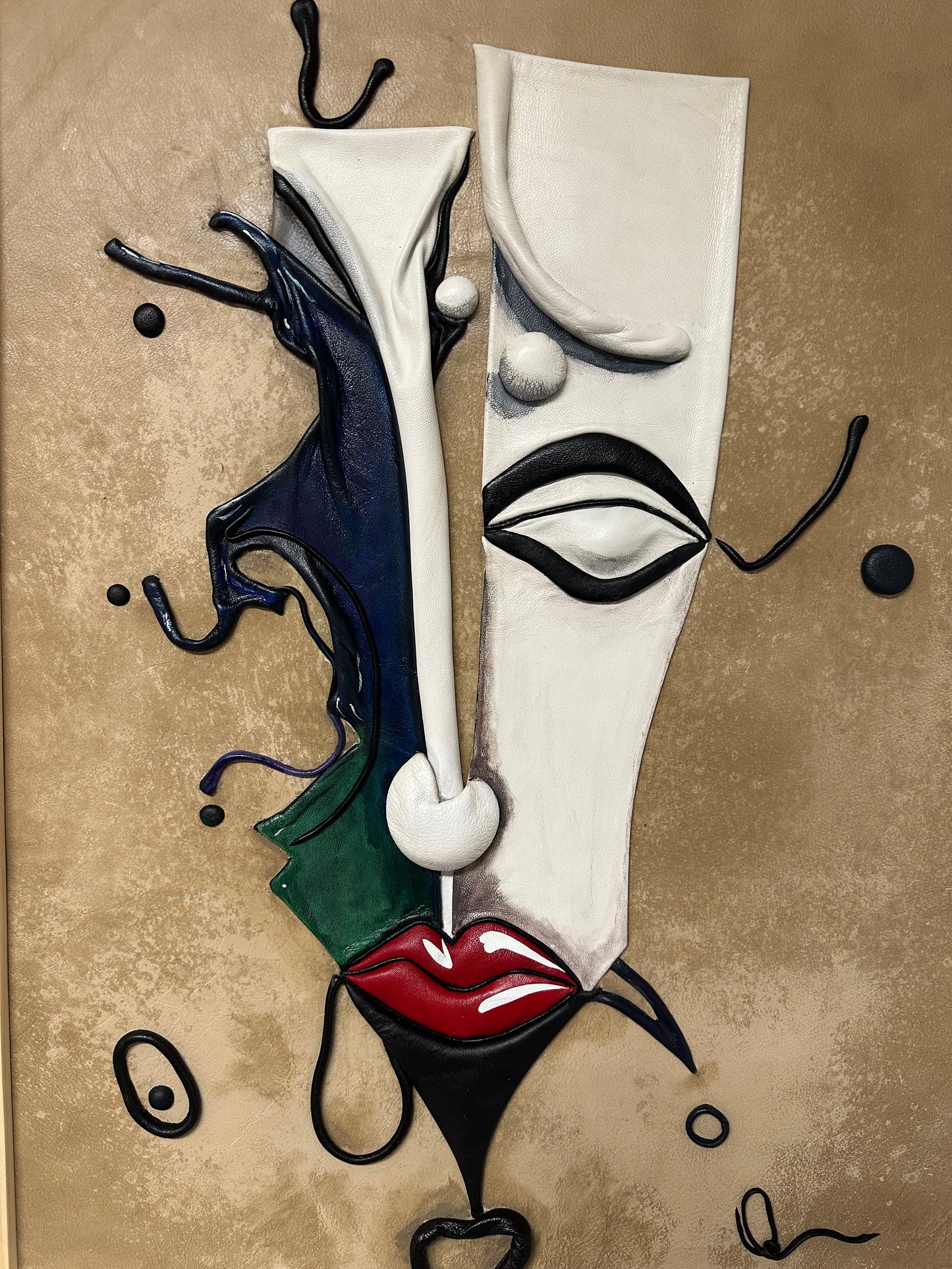 “Flowing Illusion” Genuine Leather 3D Art