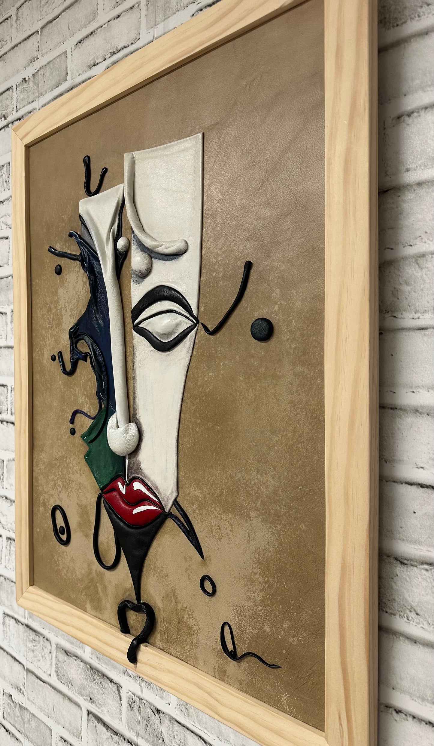 “Flowing Illusion” Genuine Leather 3D Art