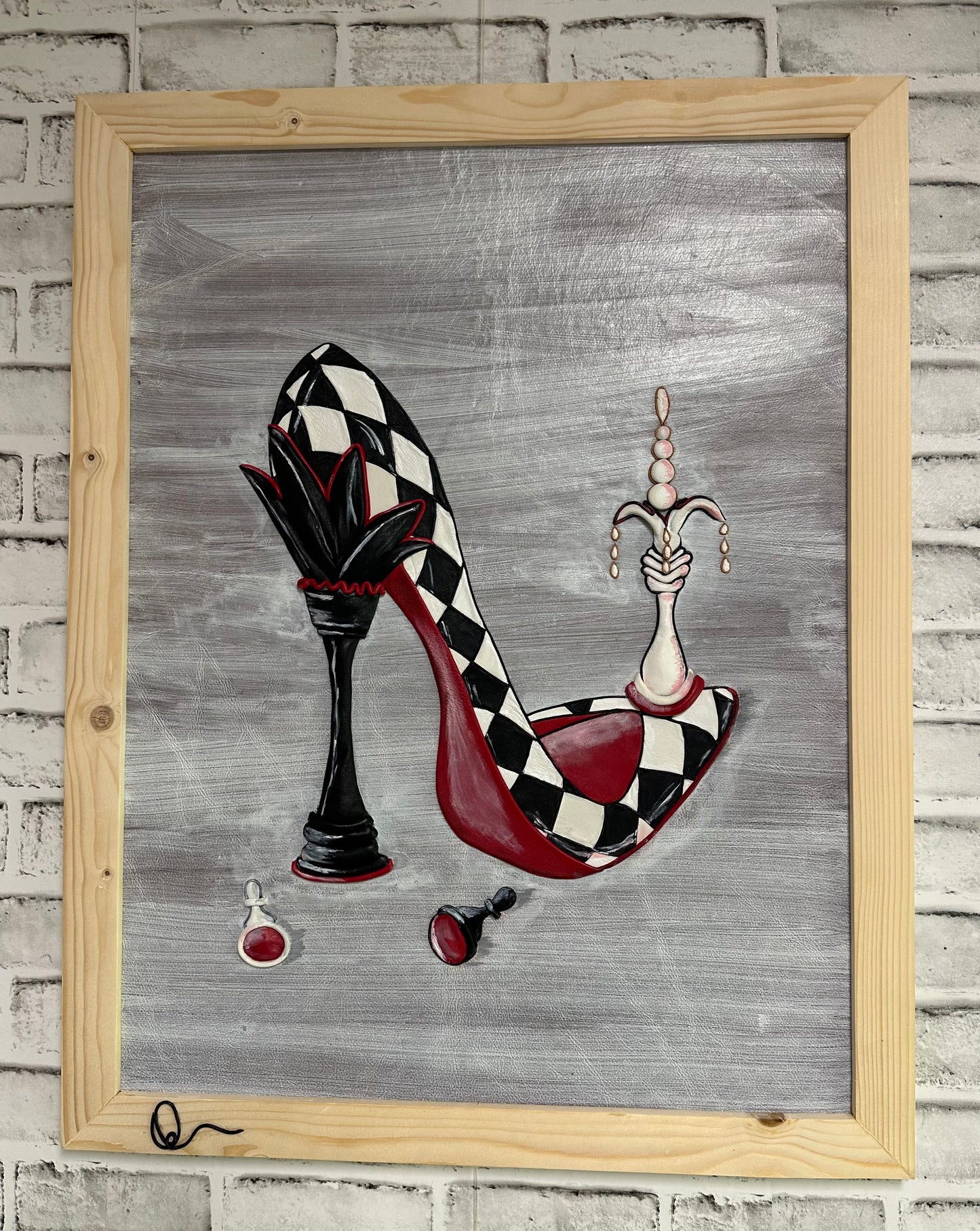 “Checkmate” Genuine Leather 3D Art