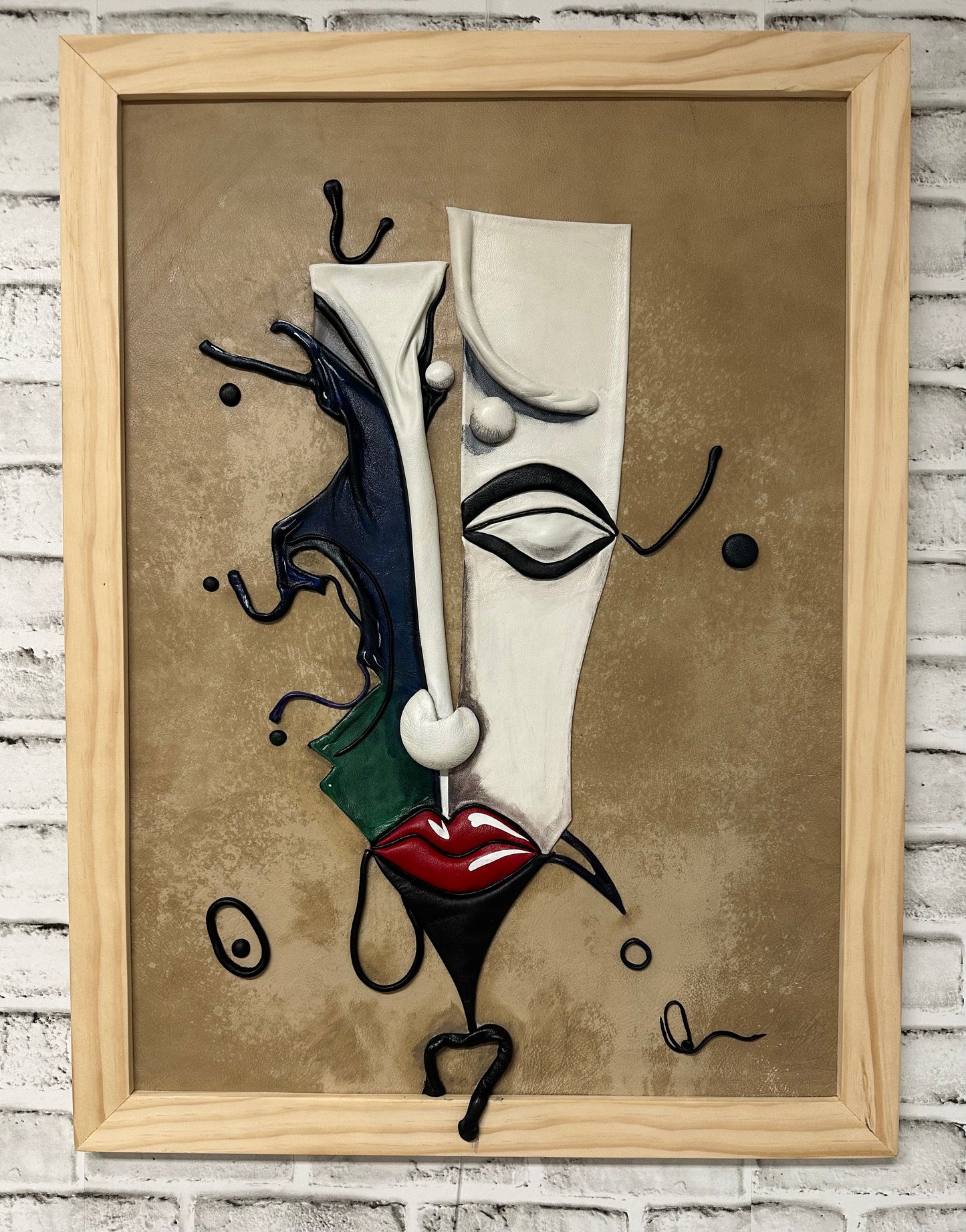 “Flowing Illusion” Genuine Leather 3D Art