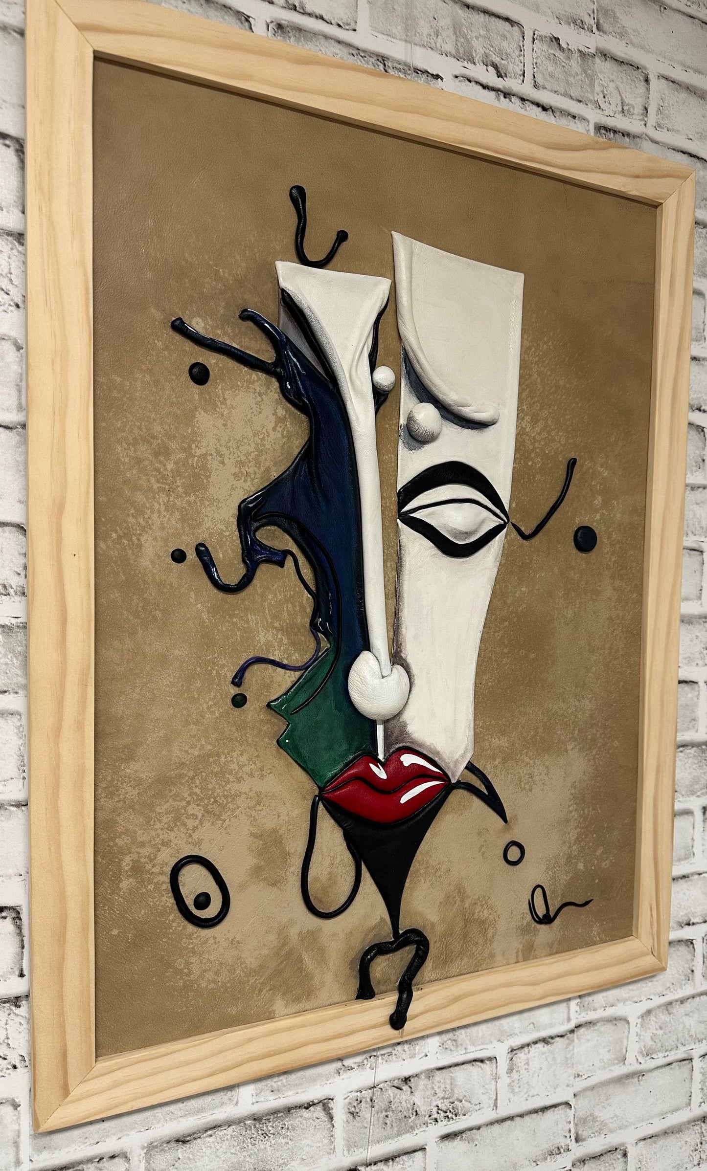“Flowing Illusion” Genuine Leather 3D Art