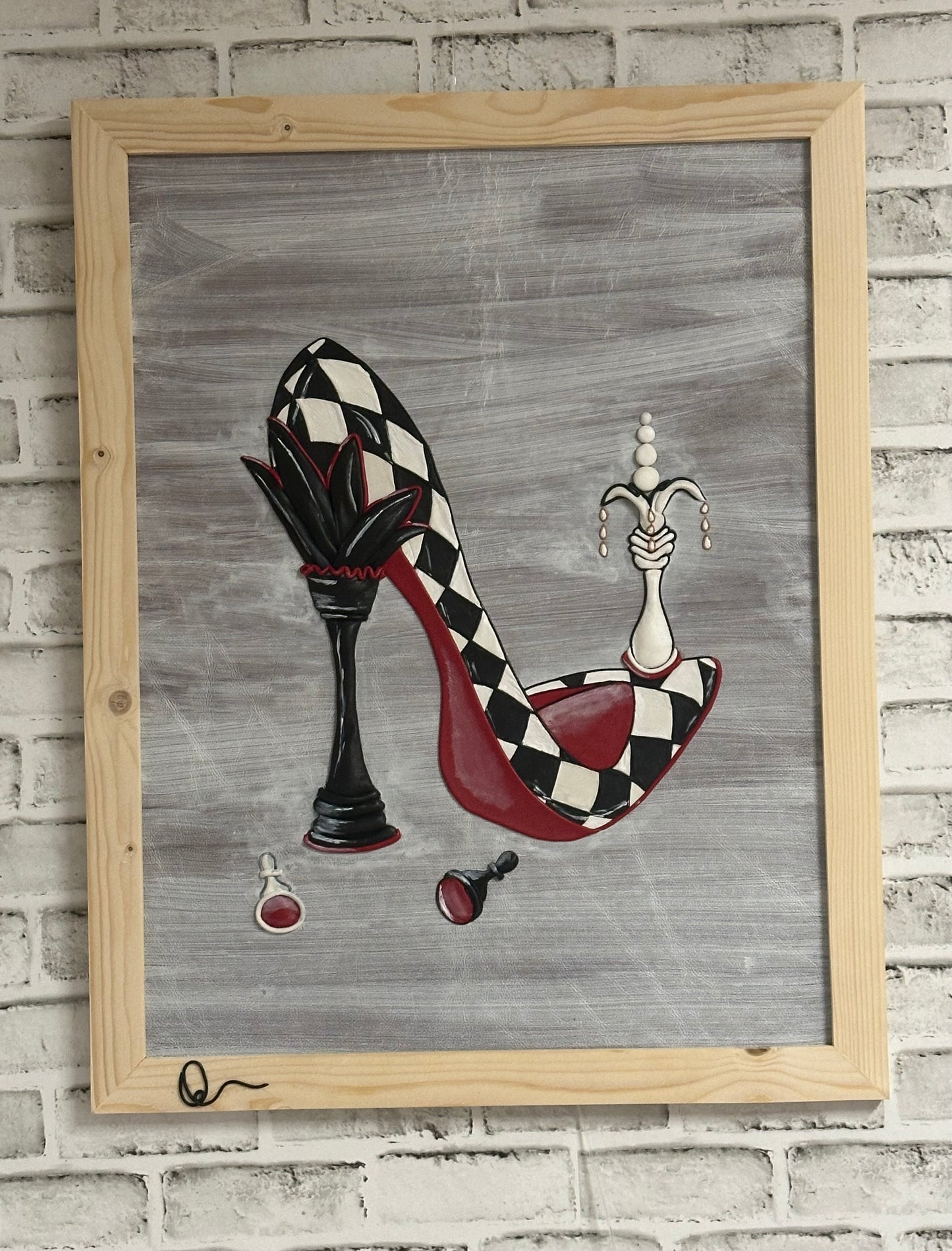 “Checkmate” Genuine Leather 3D Art