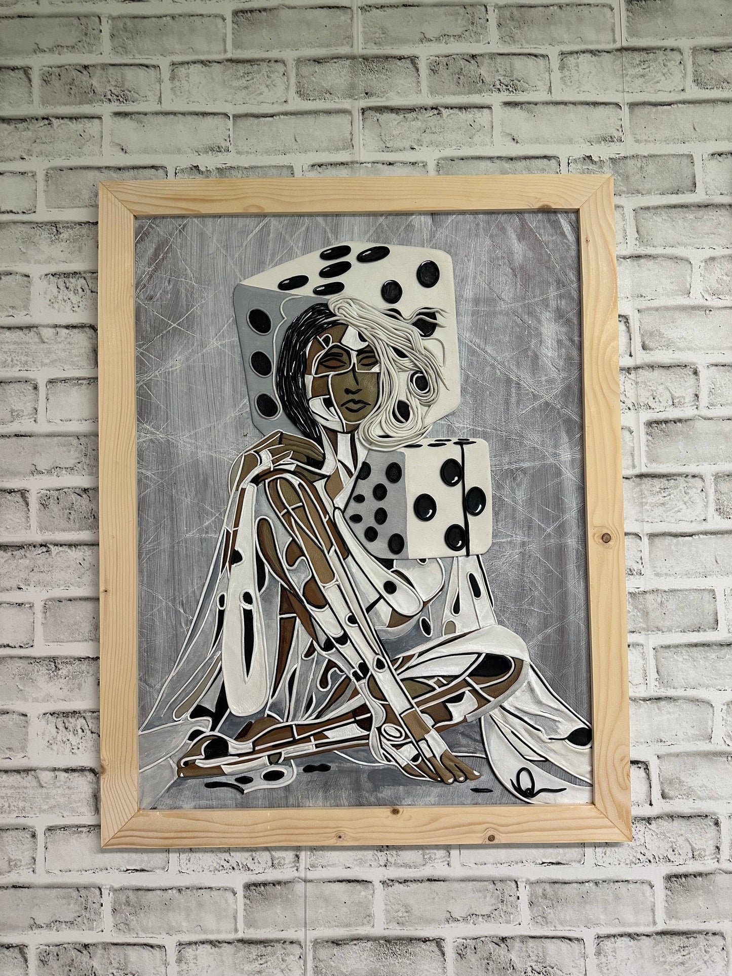 “Game of Dice’s” Genuine Leather 3D Art