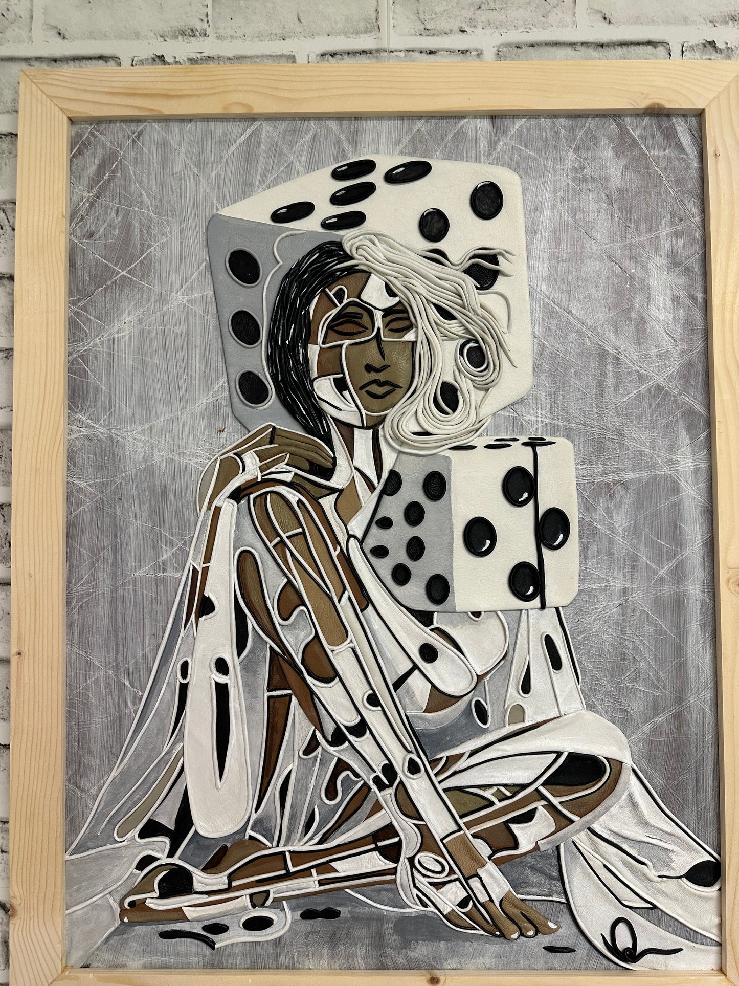 “Game of Dice’s” Genuine Leather 3D Art
