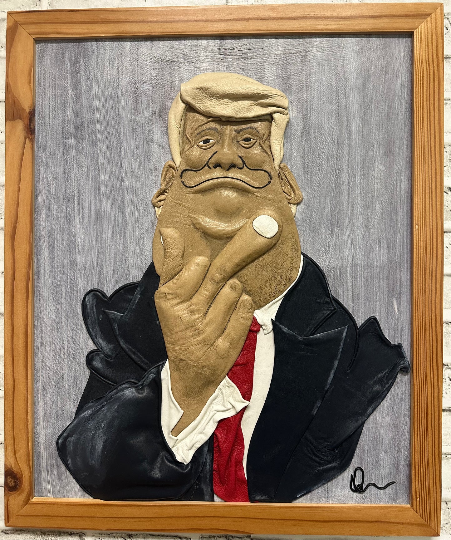 “The One” Genuine Leather 3D Art