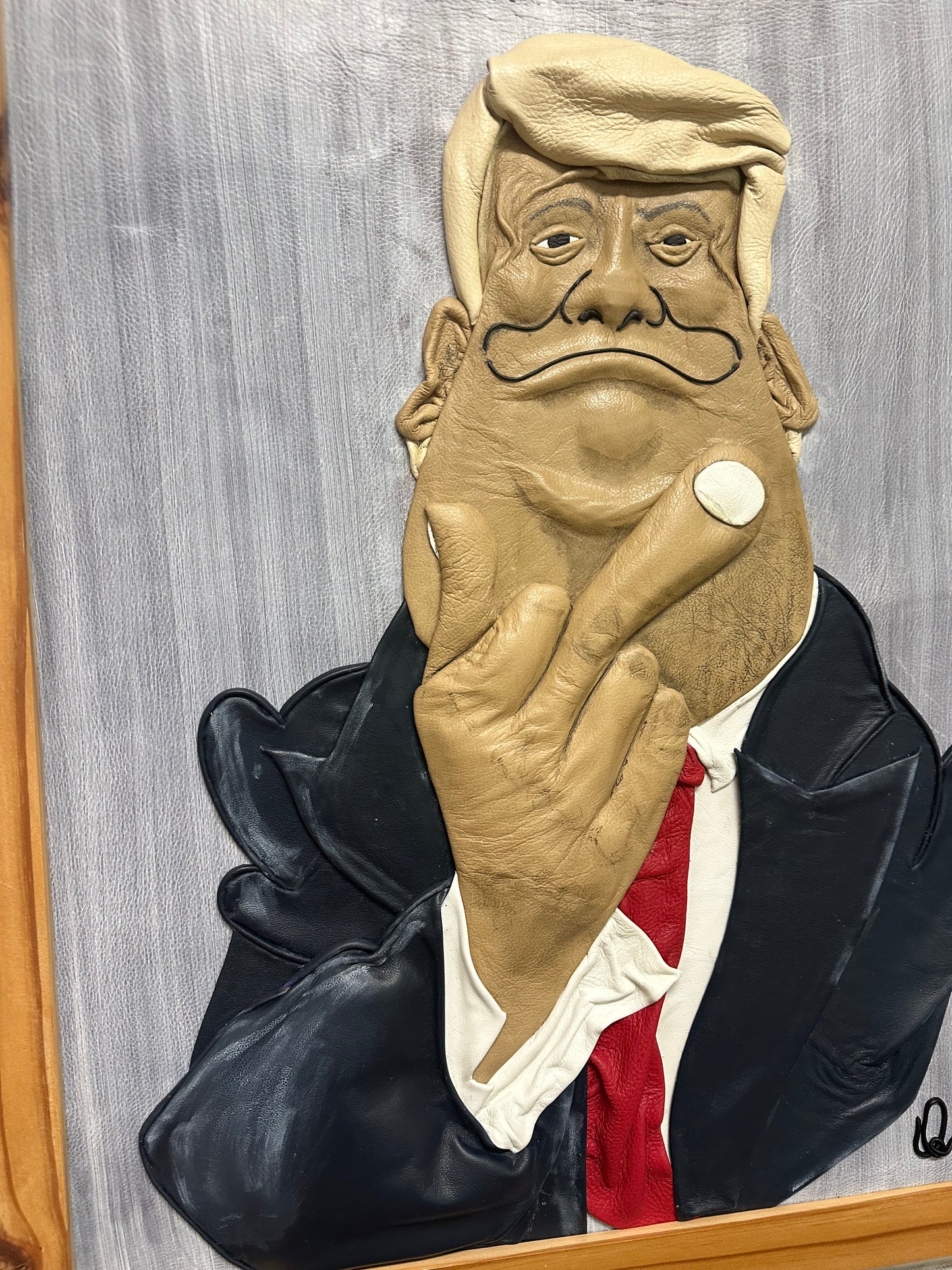 “The One” Genuine Leather 3D Art