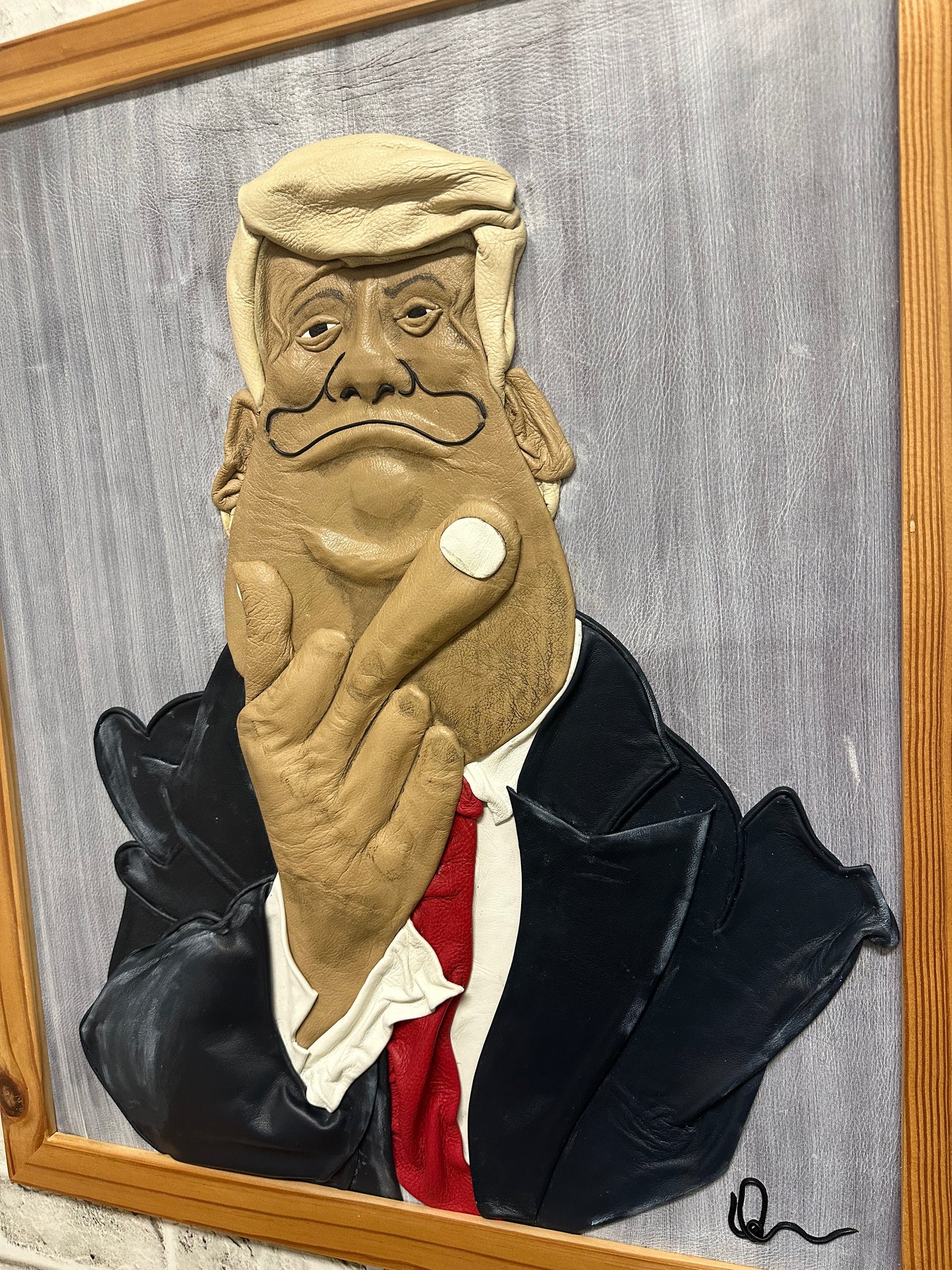 “The One” Genuine Leather 3D Art