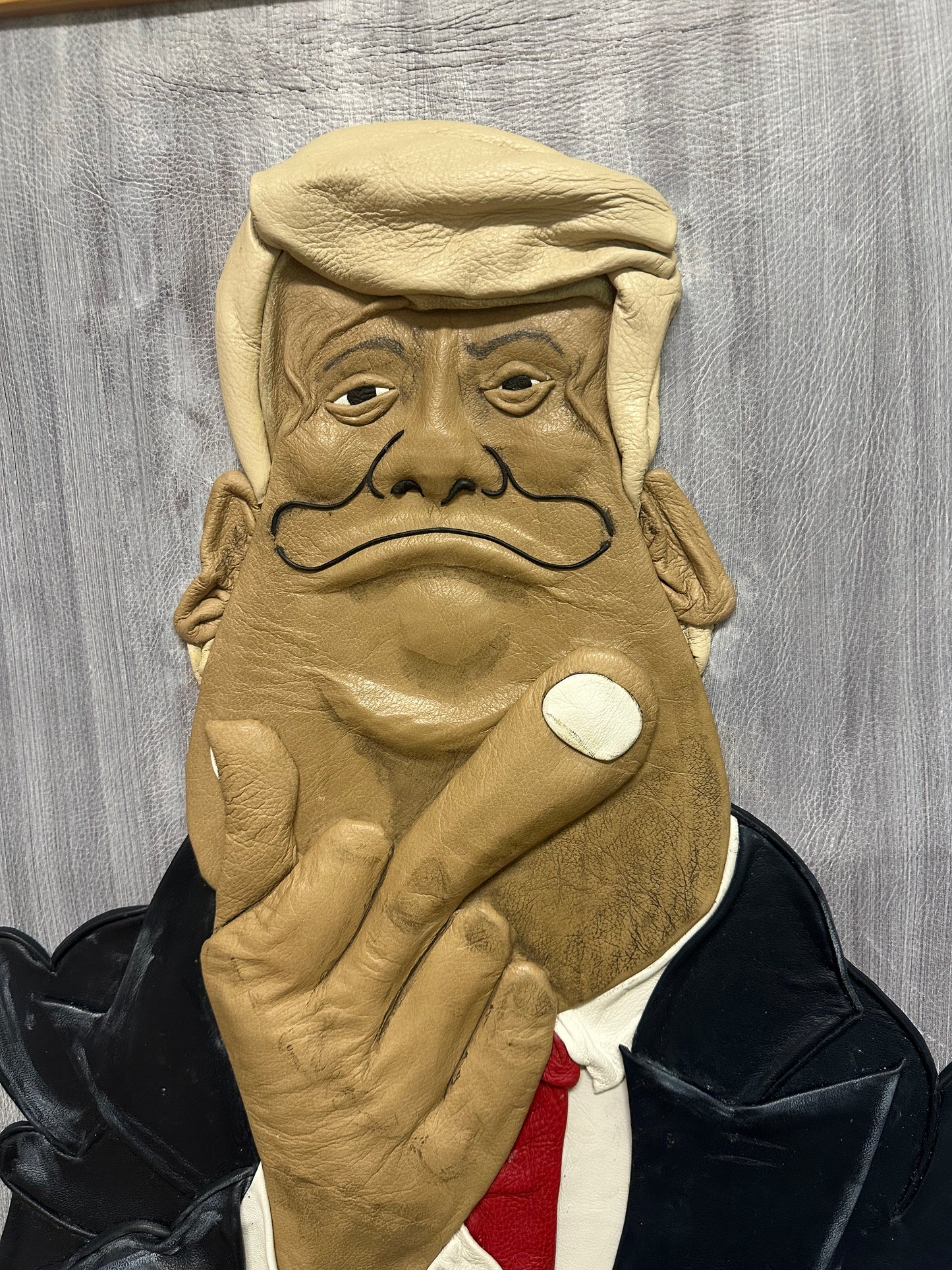 “The One” Genuine Leather 3D Art