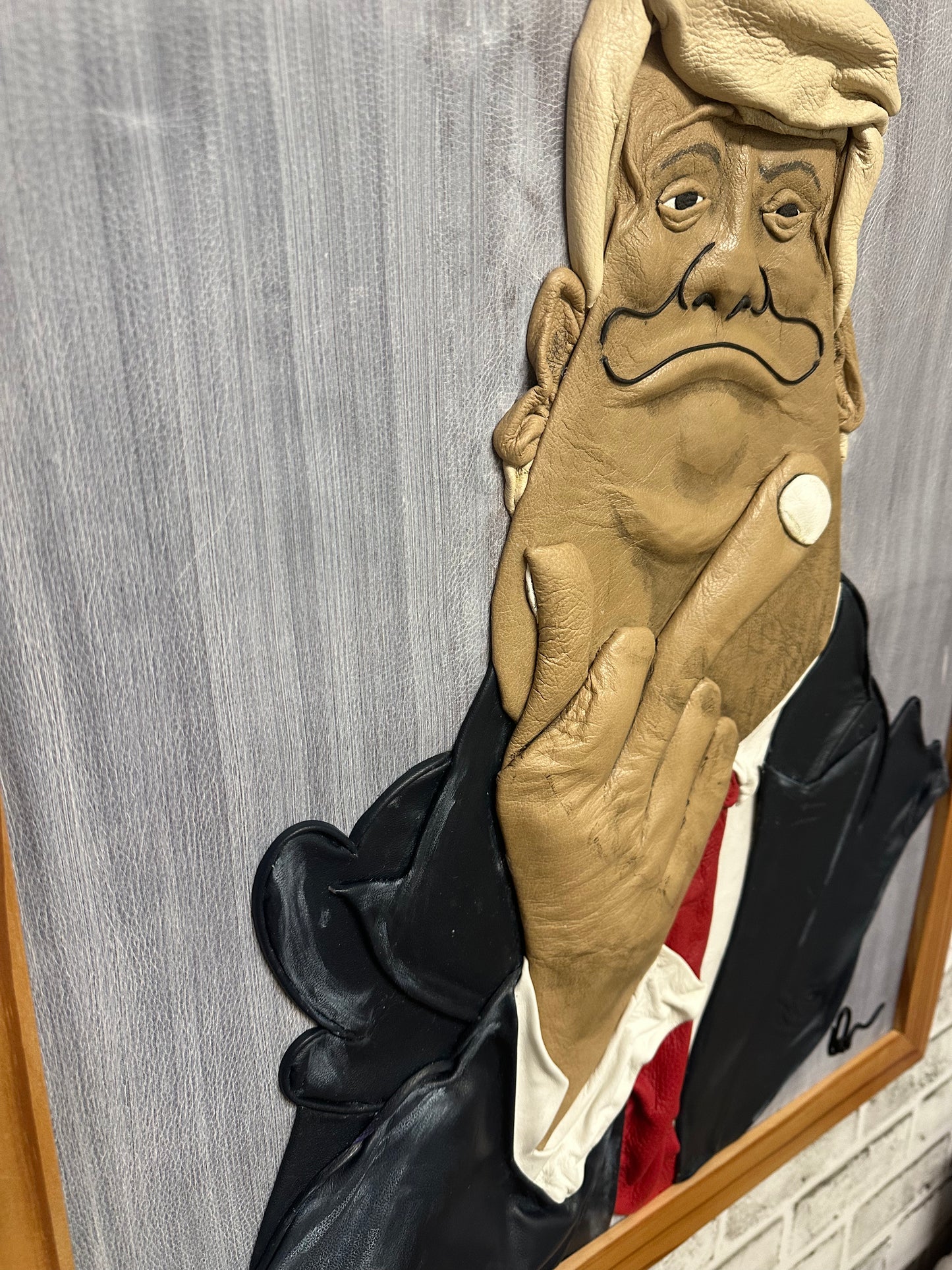 “The One” Genuine Leather 3D Art