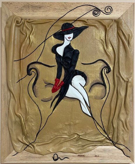 “Lady in Black” Genuine Leather 3D picture