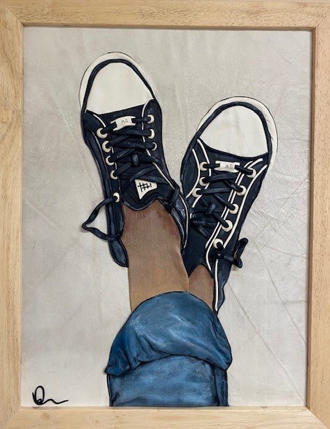 “Chilling” Genuine Leather 3D Art