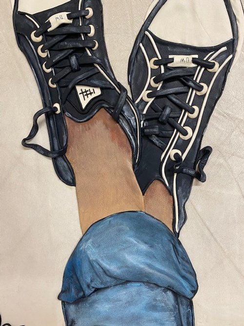 “Chilling” Genuine Leather 3D Art