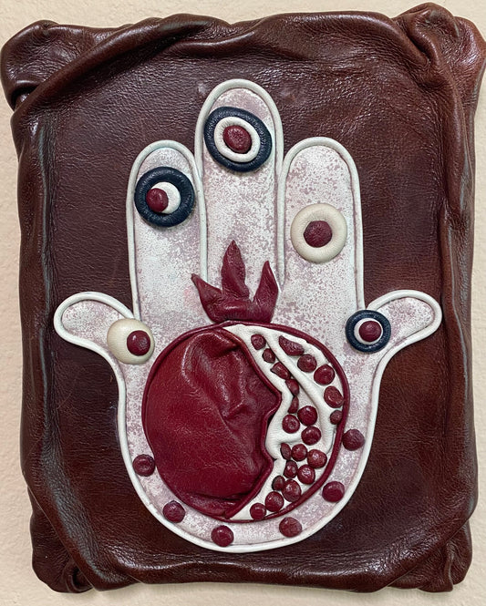 “Hamsa” Genuine Leather 3D Art