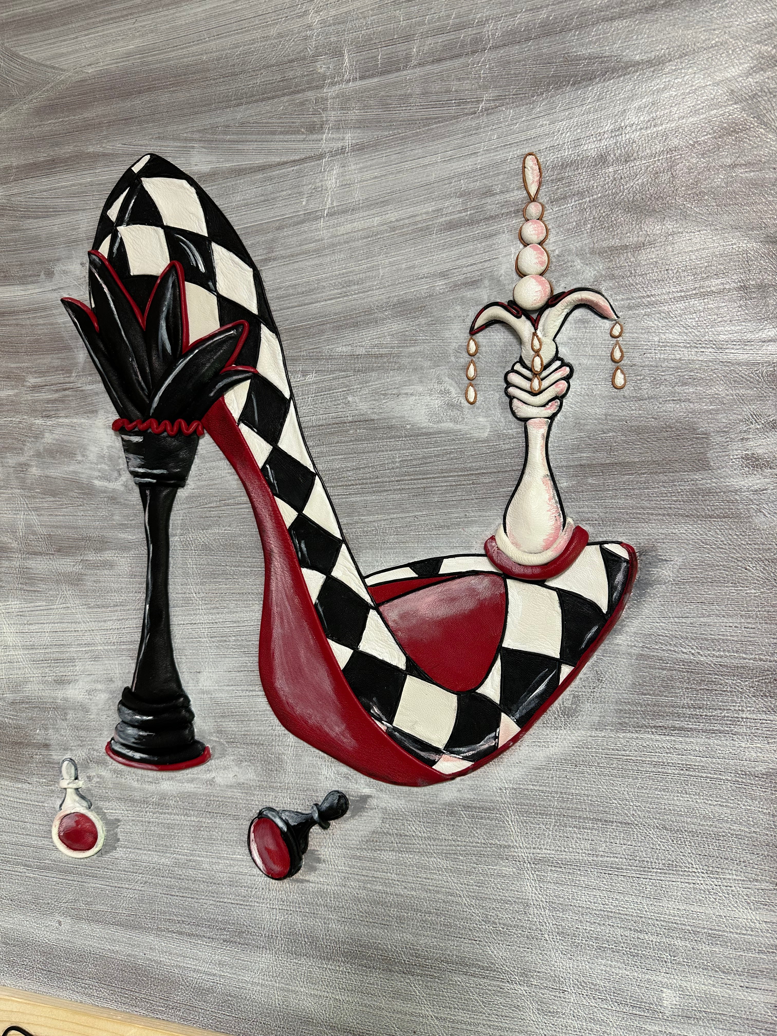 “Checkmate” Genuine Leather 3D Art