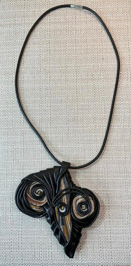 “Shaman” Leather Necklace and pendant.