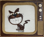 “Cats News” Genuine Leather 3D Art