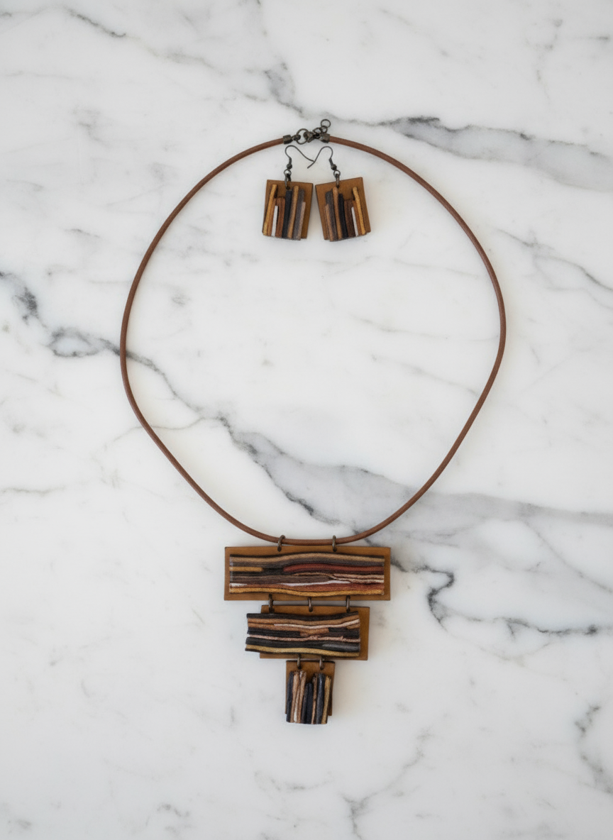 “Bohemian Rhapsody” Necklace with Earrings Set