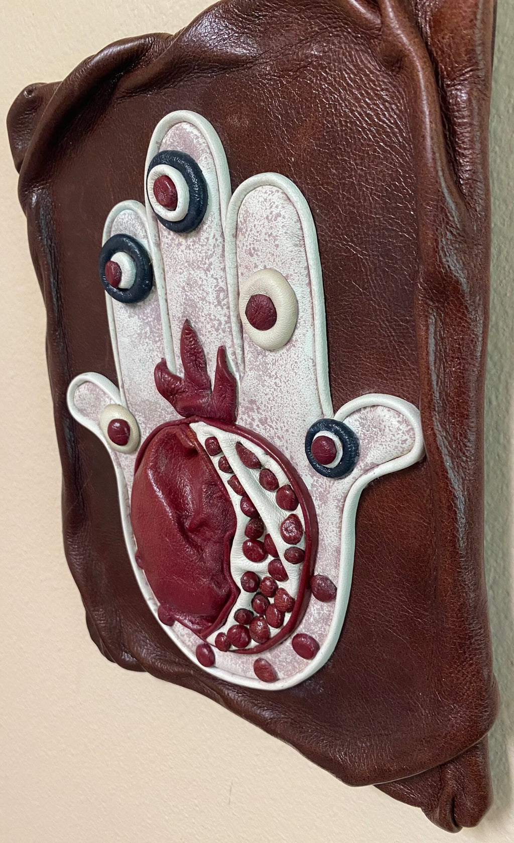 “Hamsa” Genuine Leather 3D Art