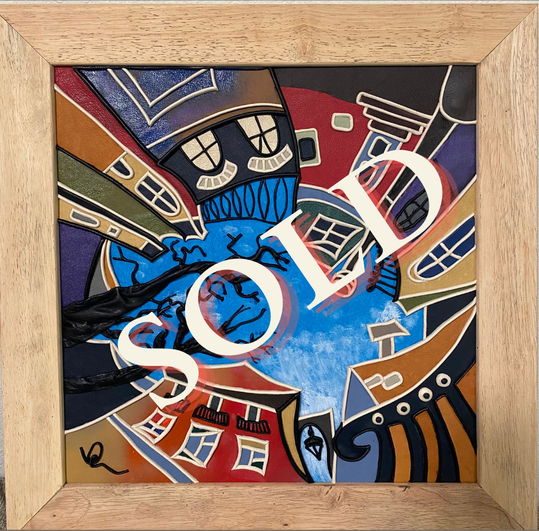 “Beautiful Day” Genuine Leather 3D Art