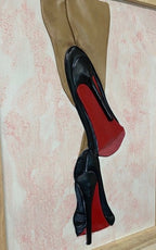 “Red Soles” Genuine Leather 3D Art