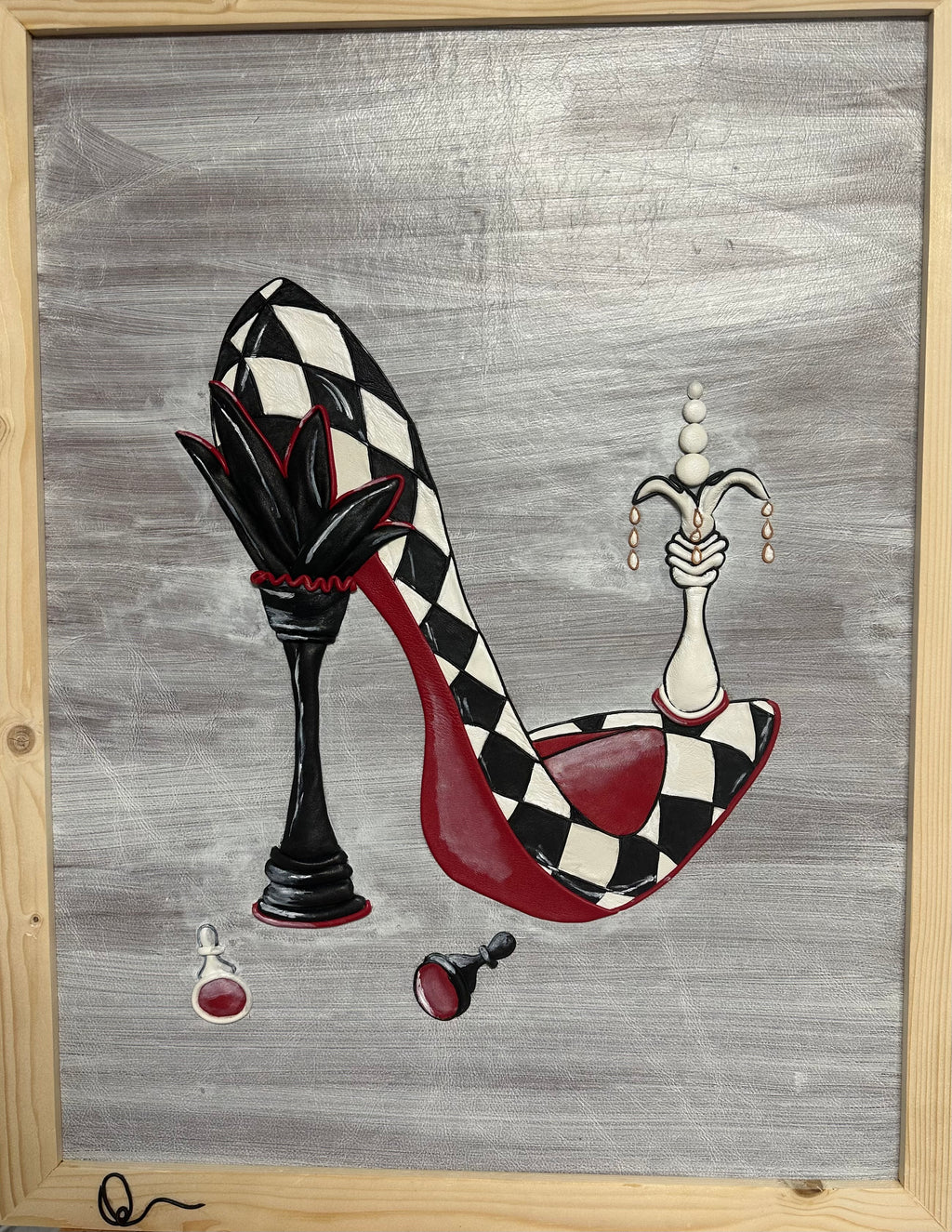 “Checkmate” Genuine Leather 3D Art