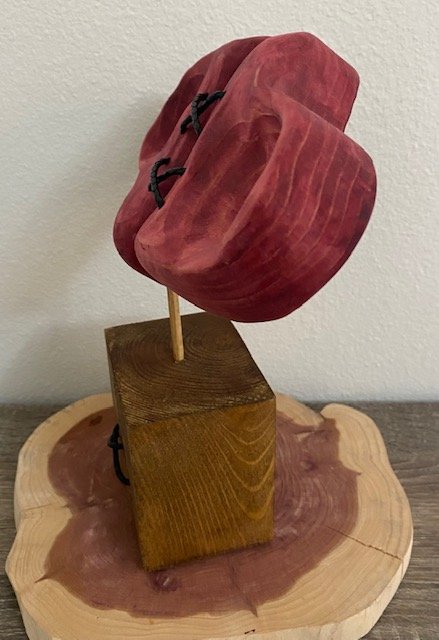 “Two Hearts” Wood sculpture