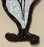 “Melting Clock” - Roman - Genuine Leather 3D Art