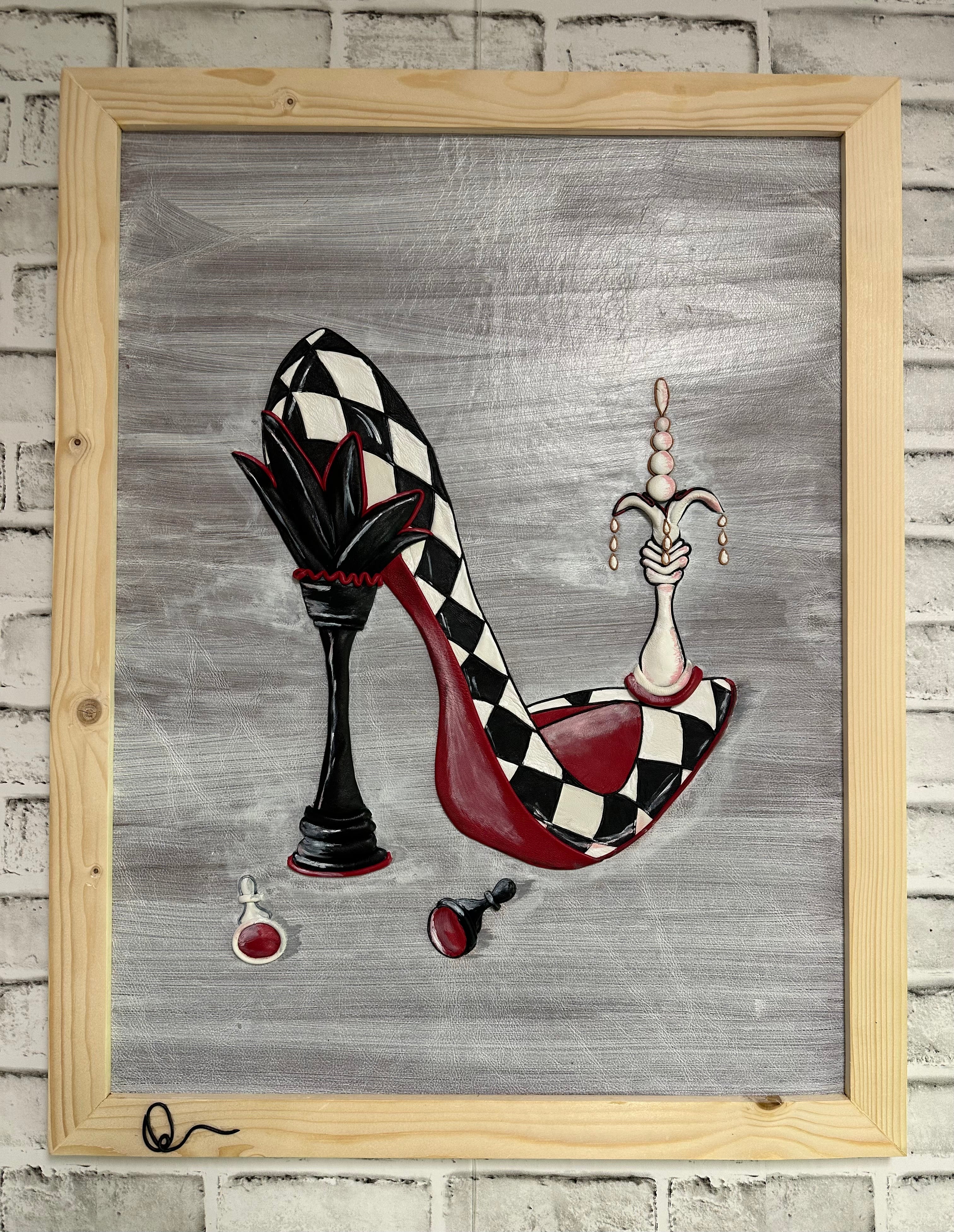 “Checkmate” Genuine Leather 3D Art