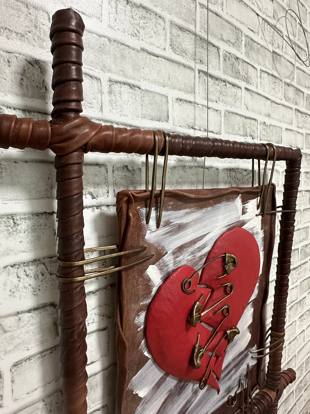 “Broken Heart” Genuine Leather 3D Art