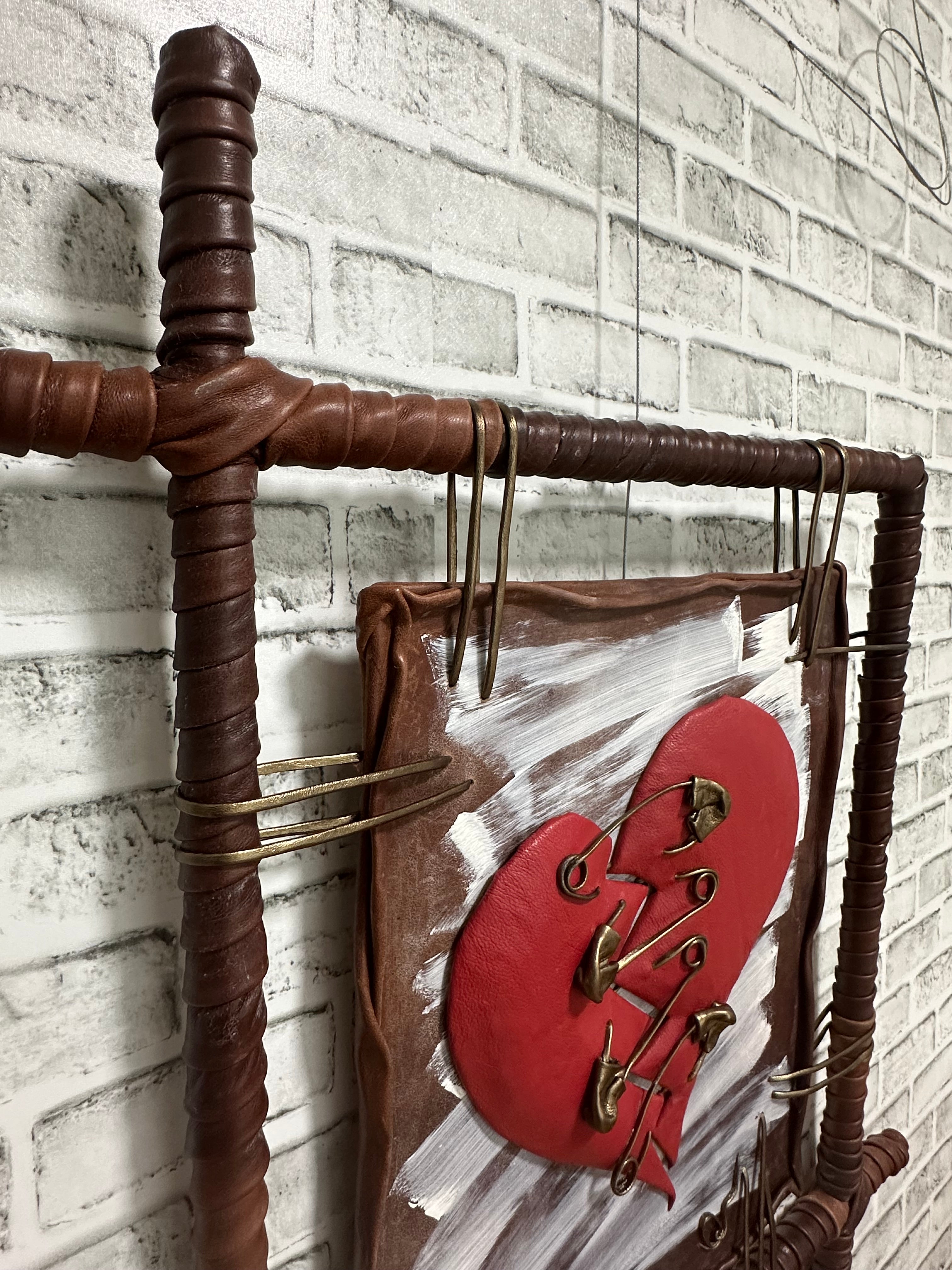 “Broken Heart” Genuine Leather 3D Art
