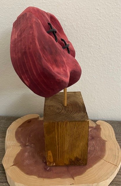 “Two Hearts” Wood sculpture