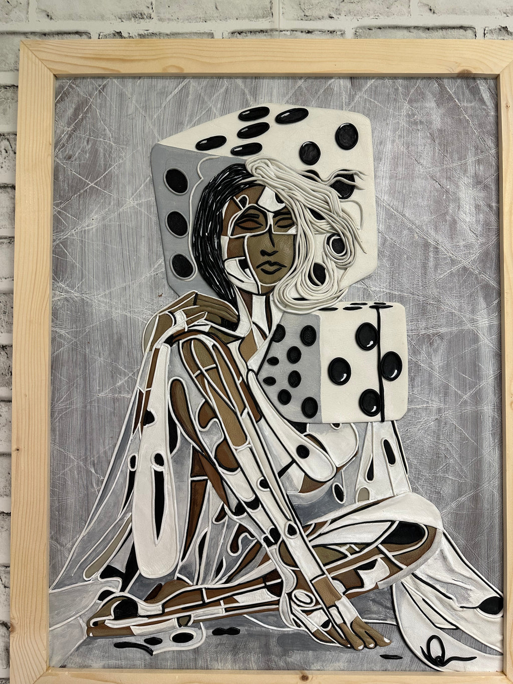 “Game of Dice’s” Genuine Leather 3D Art