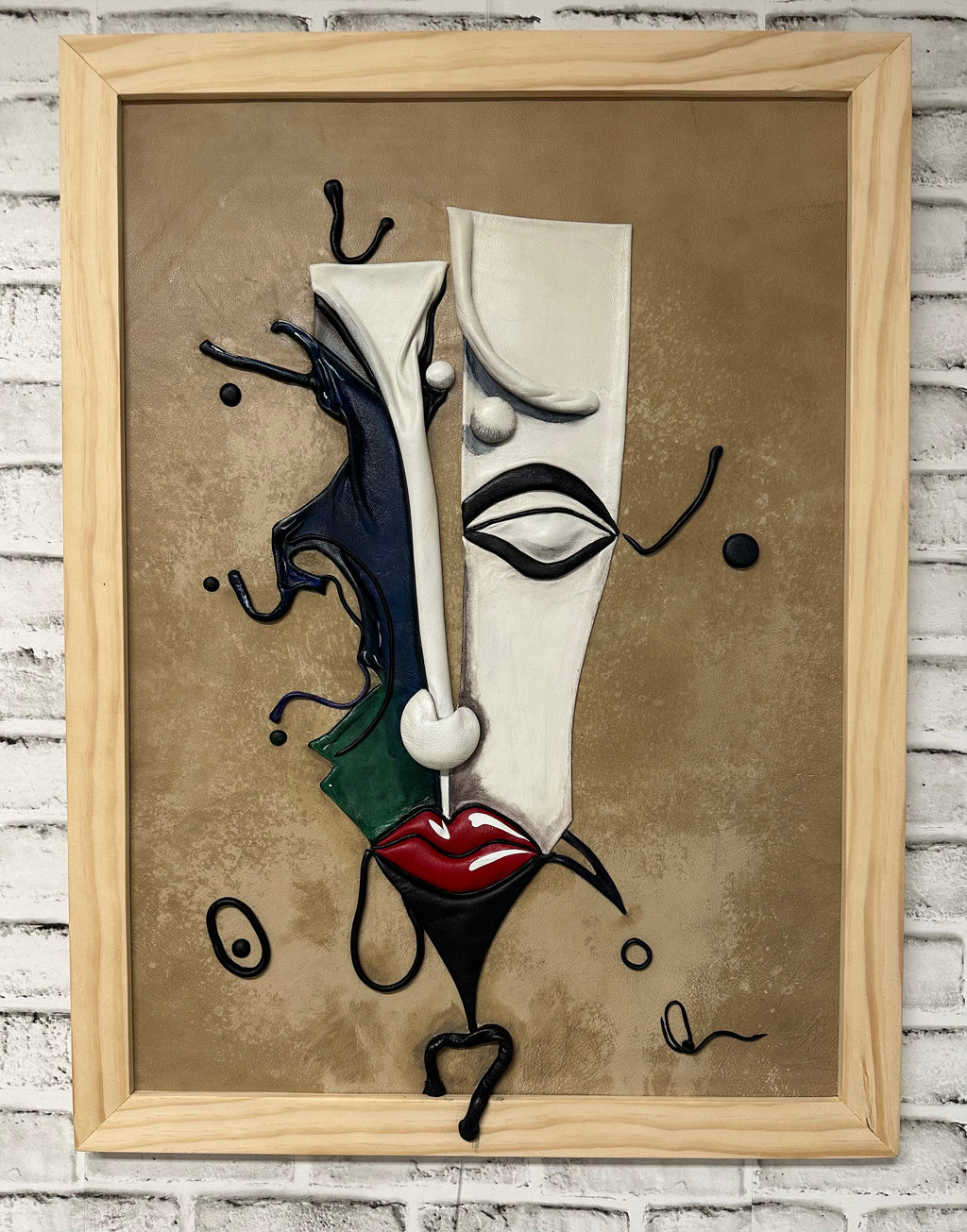 “Flowing Illusion” Genuine Leather 3D Art