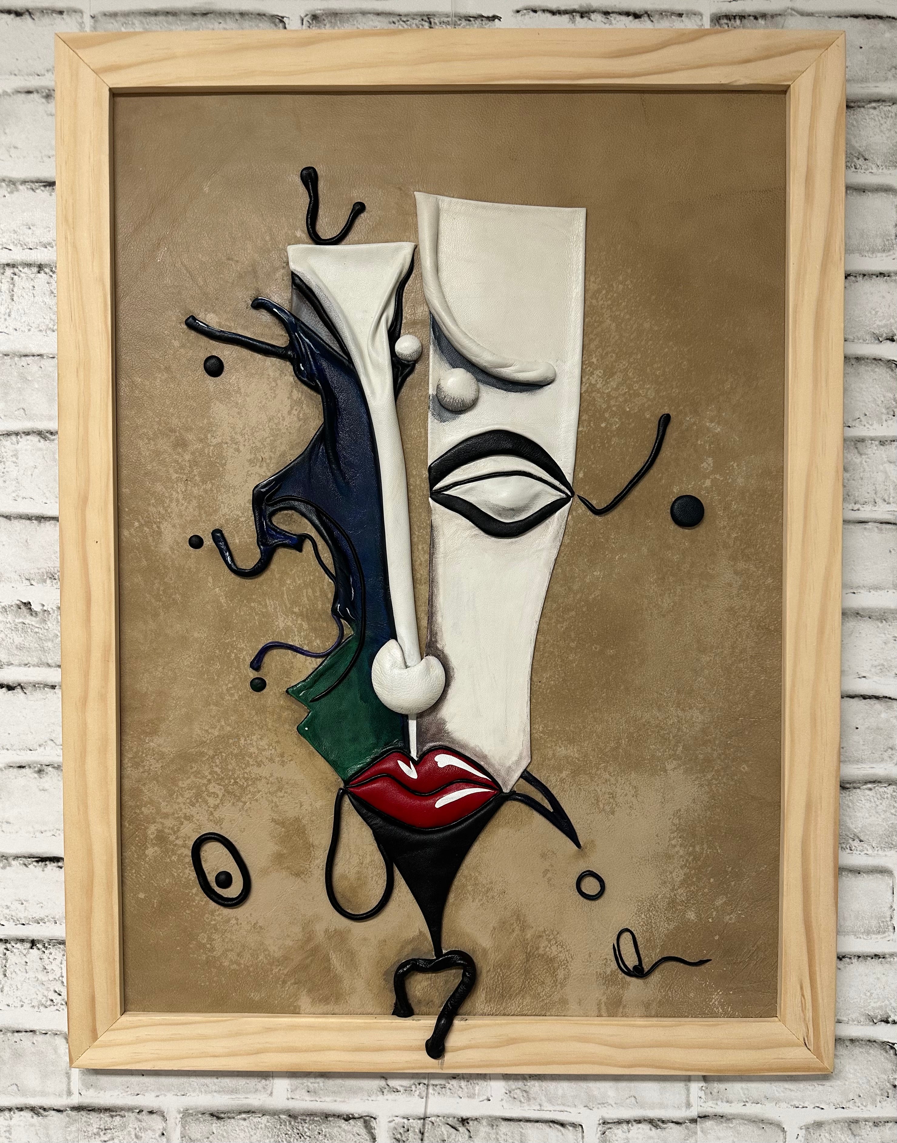 “Flowing Illusion” Genuine Leather 3D Art