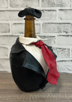 “Red Tye” Genuine Leather Glass Carafe