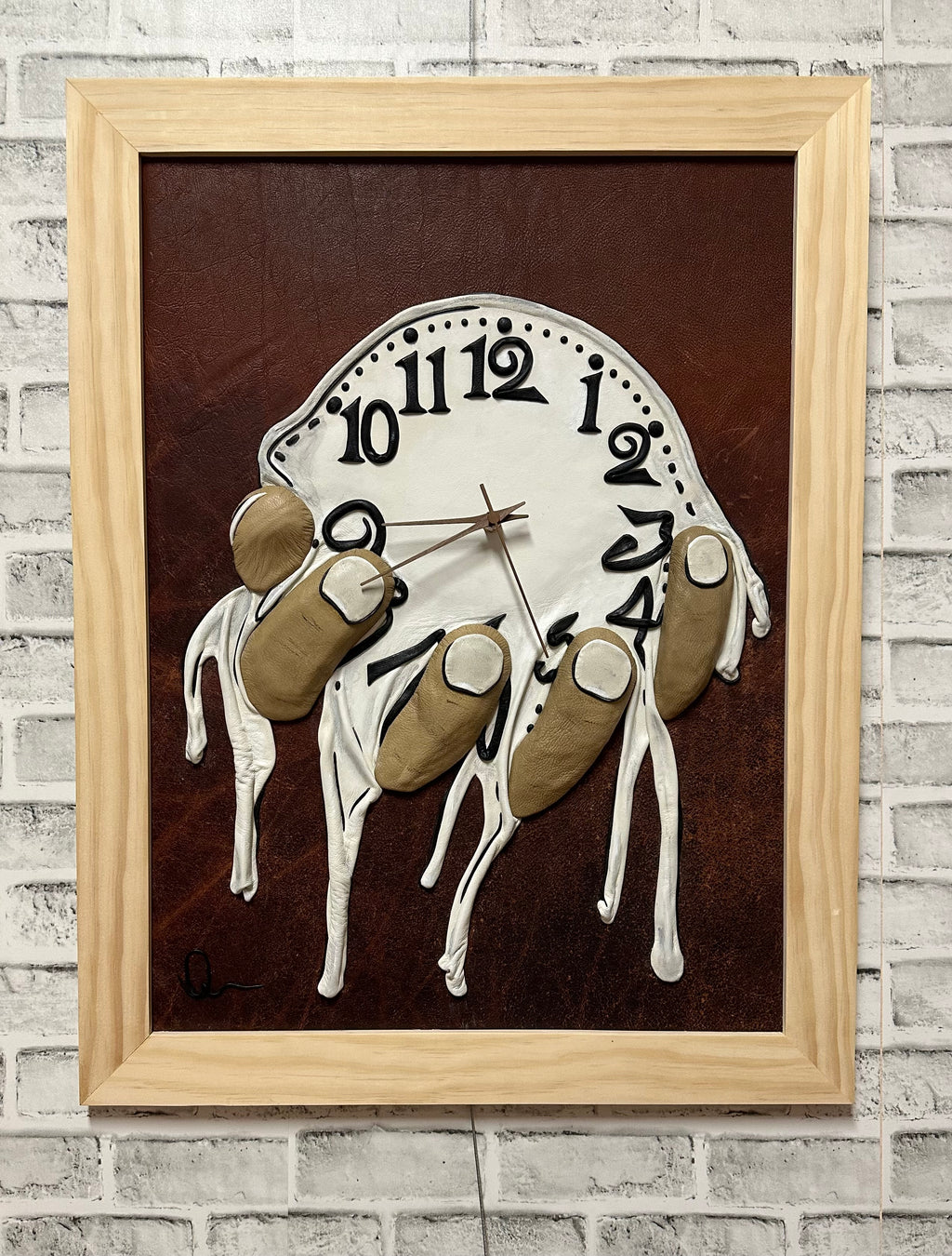 “Time” Genuine Leather 3D Art
