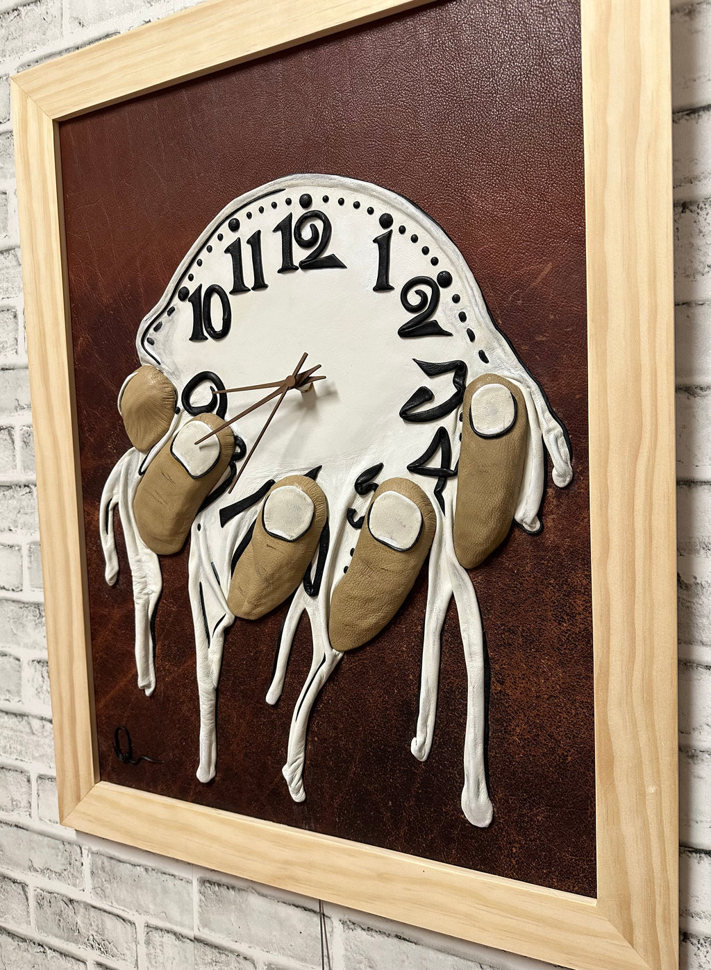 “Time” Genuine Leather 3D Art