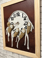“Time” Genuine Leather 3D Art