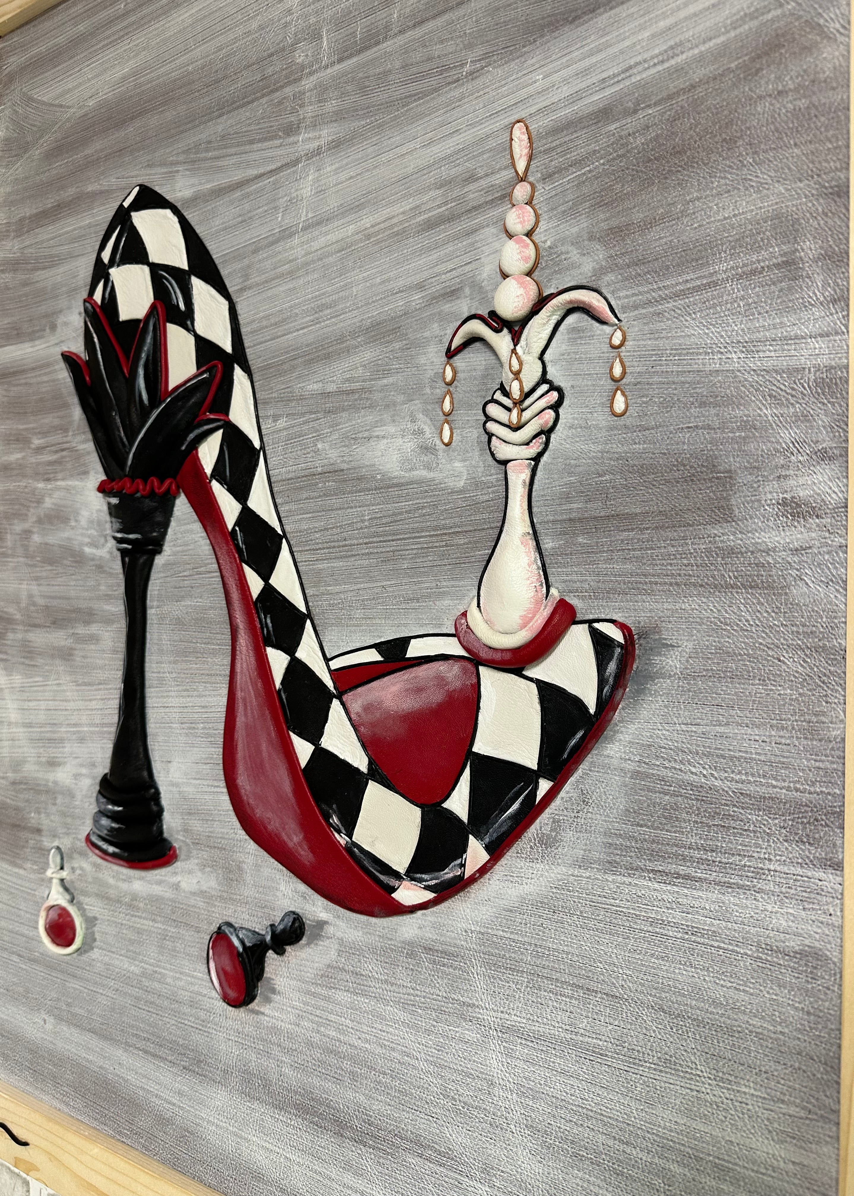 “Checkmate” Genuine Leather 3D Art