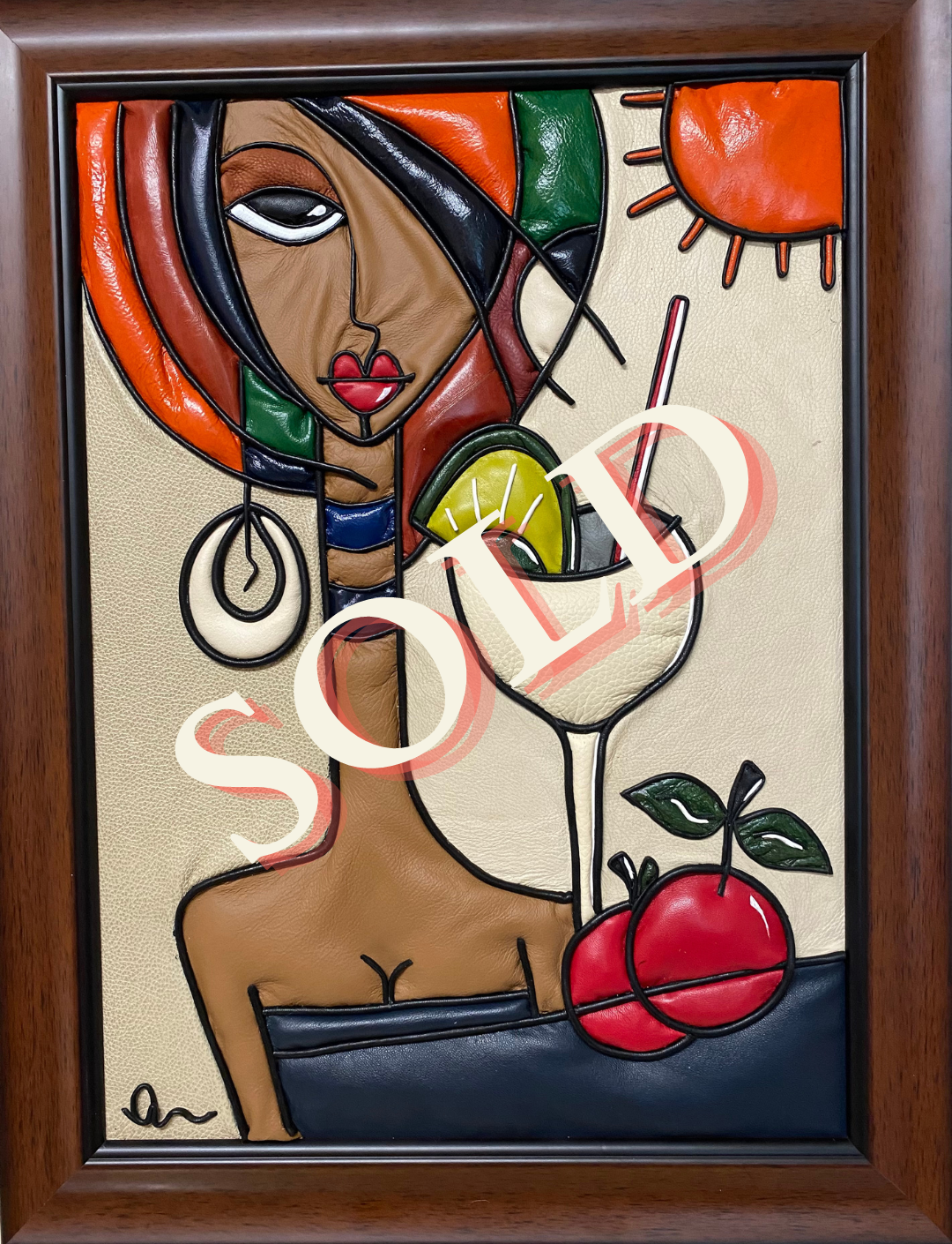 “Vacation” Genuine Leather 3D Art