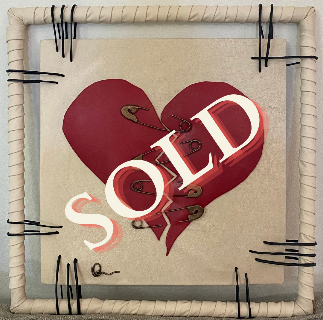 “Broken Heart” Leather 3D Art