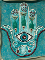 “Hamsa” Genuine Leather 3D Art