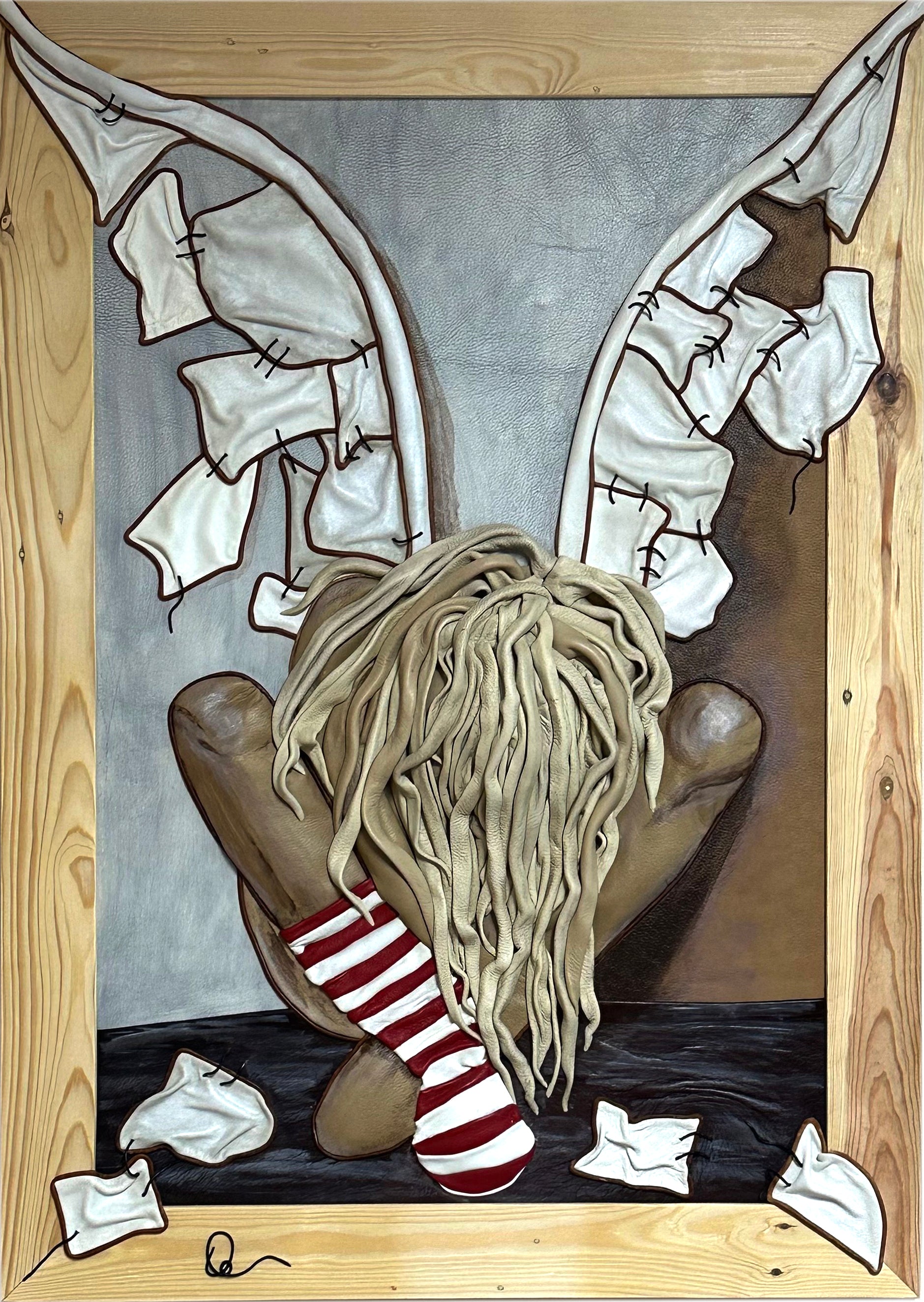 “Angel” Genuine leather 3D Art