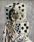 “Game of Dice’s” Genuine Leather 3D Art