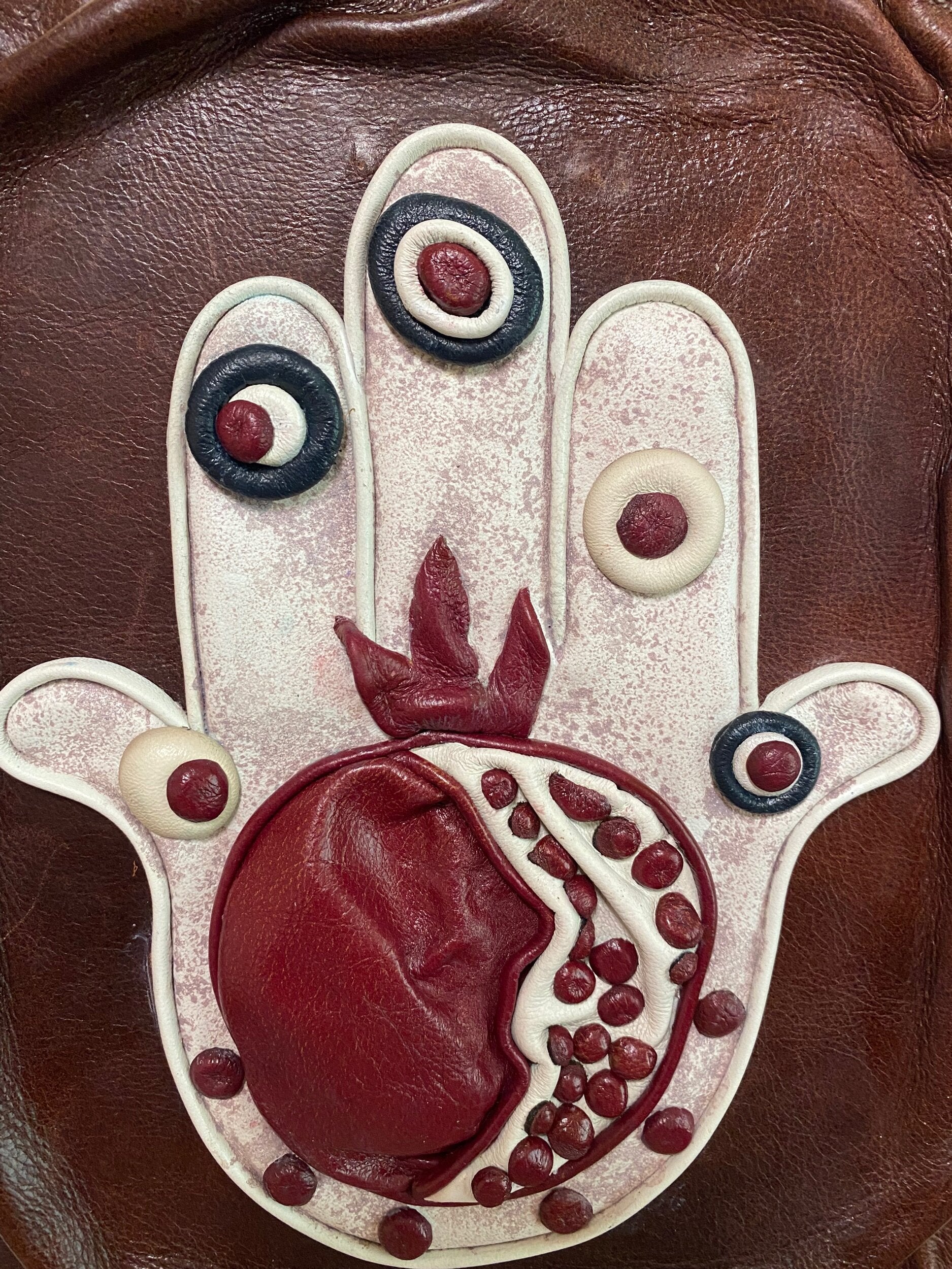 “Hamsa” Genuine Leather 3D Art